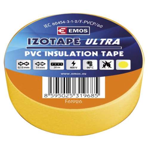 EMOS Izolační páska PVC 19mm / 20m žlutá F61926