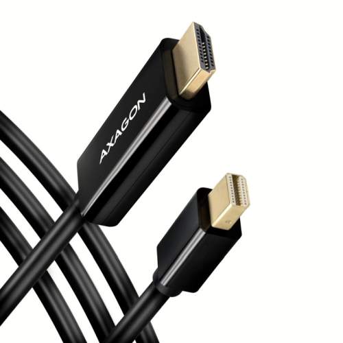 AXAGON kabel mini DisplayPort - HDMI 1.4, 4K@30Hz, 1.8m, černá RVDM-HI14C2