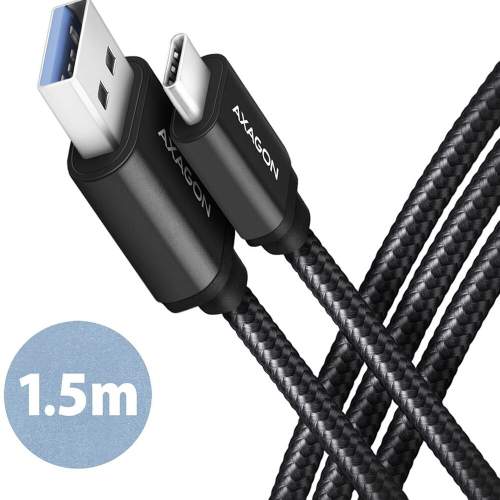 AXAGON BUCM3-AM15AB, SPEED kabel USB-C <-> USB-A, 1.5m, černý
