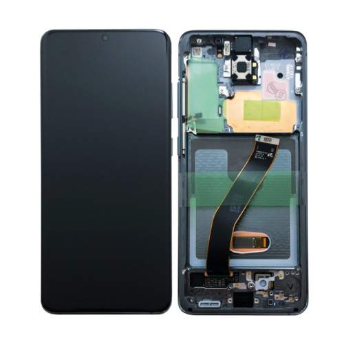 LCD + dotyk + rámeček pro Samsung Galaxy S20, cosmic grey (Service Pack)