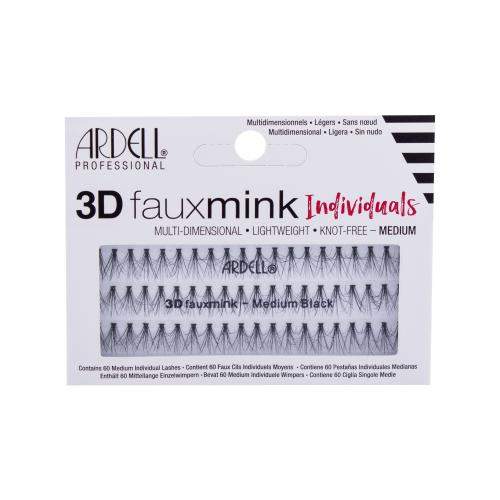 Ardell 3D Faux Mink Individuals Medium trsové umělé řasy 60 ks odstín Black