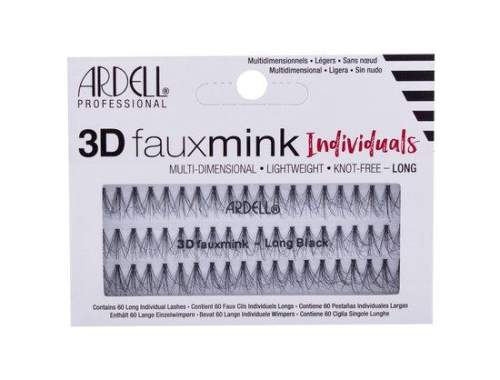 Ardell 3D Faux Mink Individuals Long trsové umělé řasy 60 ks odstín Black