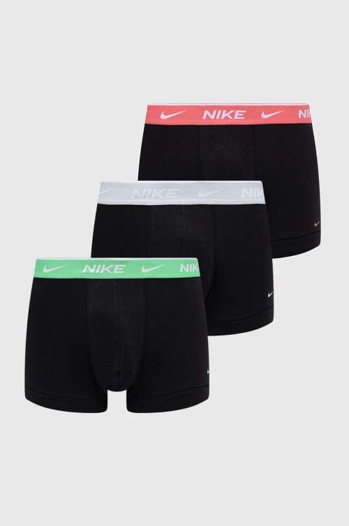 Nike Everyday Cotton Stretch Trunk 3 Pack Black/ Sea Coral/ Platinum/ Elec Algae