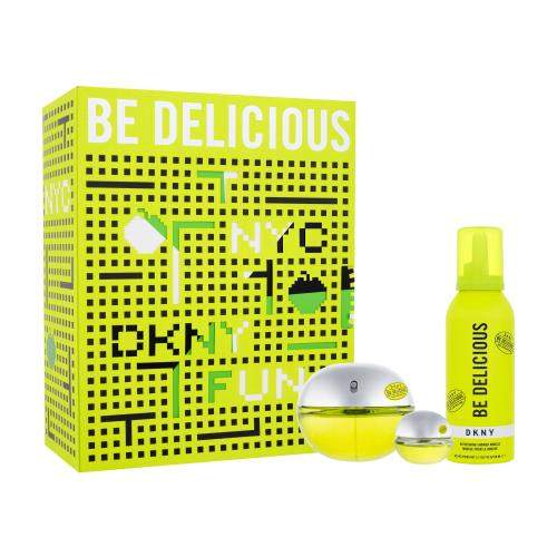 DKNY DKNY Be Delicious sada parfémovaná voda 100 ml + parfémovaná voda 7 ml + sprchová pěna 150 ml pro ženy