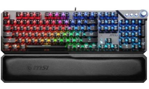 MSI herní klávesnice VIGOR GK71 Sonic Blue/ drátová/ mechanická/ RGB podsvícení/ USB/ US layout, S11-04US279-CLA