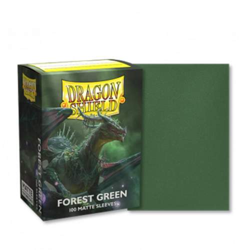 Ochranné obaly na karty Dragon Shield - Standard Sleeves Matte, zelená, 100 ks (63,5x88) 05706569110567