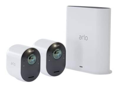 Arlo Ultra 2 Security System - Brána + kamera/kamery - bezdrátové (802.11b, 802.11g, 802.11n, 802.11ac, Bluetooth 4.2 LE) - 2 fotoaparát(y) - bílá