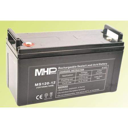 MHPower MS120-12 olověný akumulátor AGM 12V/120Ah, Terminál T2 - M8; MS120-12