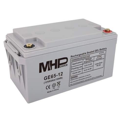 Baterie MHPower GE65-12 GEL, 12V/65Ah, T1-M6, Deep Cycle , GE65-12