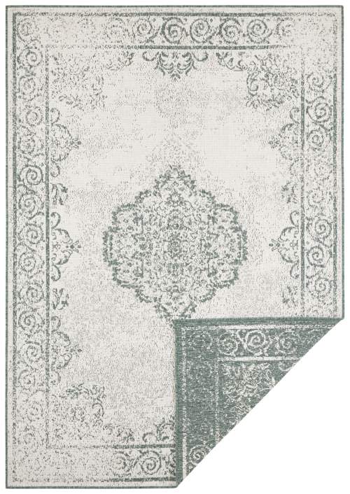 Zeleno-krémový venkovní koberec NORTHRUGS Cebu, 80 x 150 cm