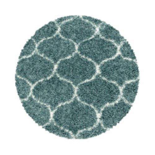 Ayyildiz koberce Kusový koberec Salsa Shaggy 3201 blue kruh - 120x120 (průměr) kruh cm Modrá, Střední (80x160 - 164x240), Syntetický (umělý)