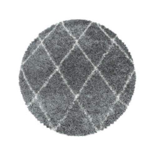 Ayyildiz koberce Kusový koberec Alvor Shaggy 3401 grey kruh - 120x120 (průměr) kruh cm Šedá, Střední (80x160 - 164x240), Syntetický (umělý)