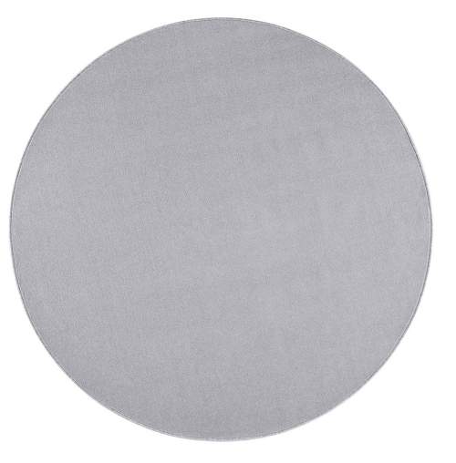 Hanse Home Collection koberce Kusový koberec Nasty 101595 Silber kruh - 133x133 (průměr) kruh cm Šedá, Malé (80x150 cm a menší), Syntetický (umělý)
