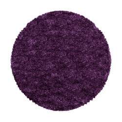 Ayyildiz koberce Kusový koberec Fluffy Shaggy 3500 lila kruh - 120x120 (průměr) kruh cm Fialová, Střední (80x160 - 164x240), Syntetický (umělý)
