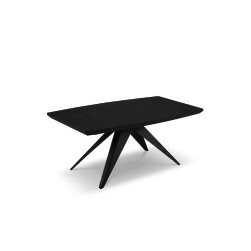 Černý dubový rozkládací jídelní stůl Windsor & Co Sky 100 x 180-280 cm