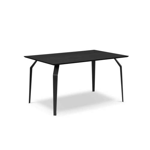 Černý dubový jídelní stůl MICADONI SONO 160 x 90 cm