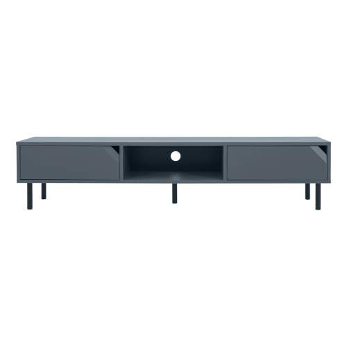 Matně šedý lakovaný TV stolek Tenzo Corner 176,5 x 43 cm