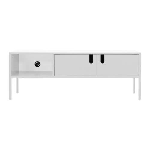 Matně bílý lakovaný TV stolek Tenzo Uno 137 x 40 cm