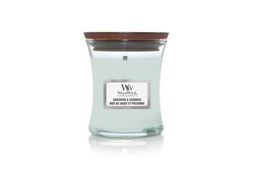 WoodWick Sagewood & Seagrass svíčka 85g