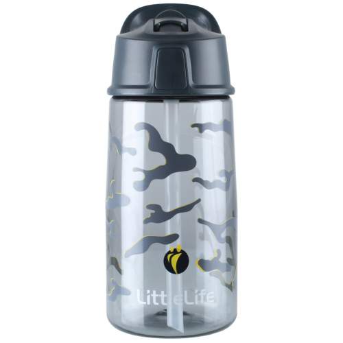 LittleLife Flip-Top Water Bottle; 550ml, camo, 550ml