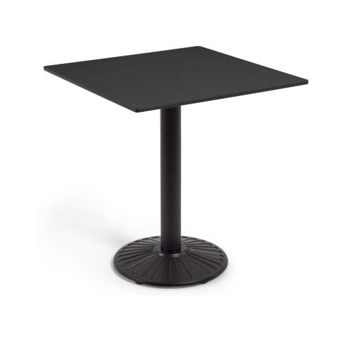 Černý zahradní stůl Kave Home Tiaret 68 x 68 cm