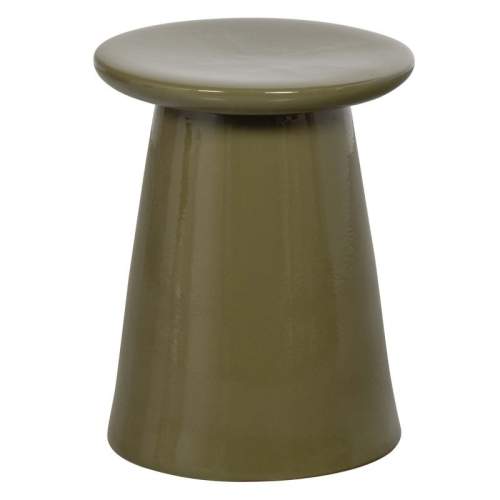 Hoorns Zelený keramický odkládací stolek Baileen 35 cm