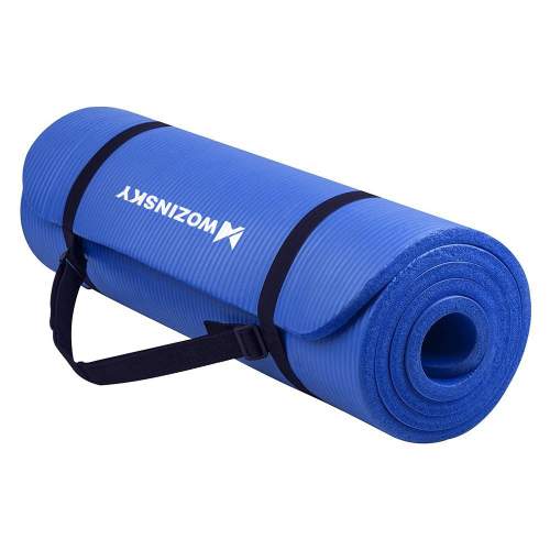 MG Gymnastic Yoga Premium protiskluzová podložka na cvičení + obal, modrá (WNSP-BLUE)