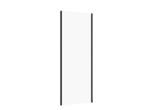 Cersanit LARGA, boční stěna ke sprchovým koutem 80x195cm, 6mm čiré sklo, černý profil, S932-133