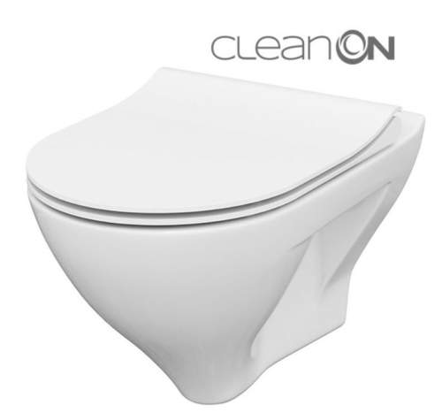 Cersanit Mille CleanOn, závěsná wc mísa bez sedátka, bílá, K675-008