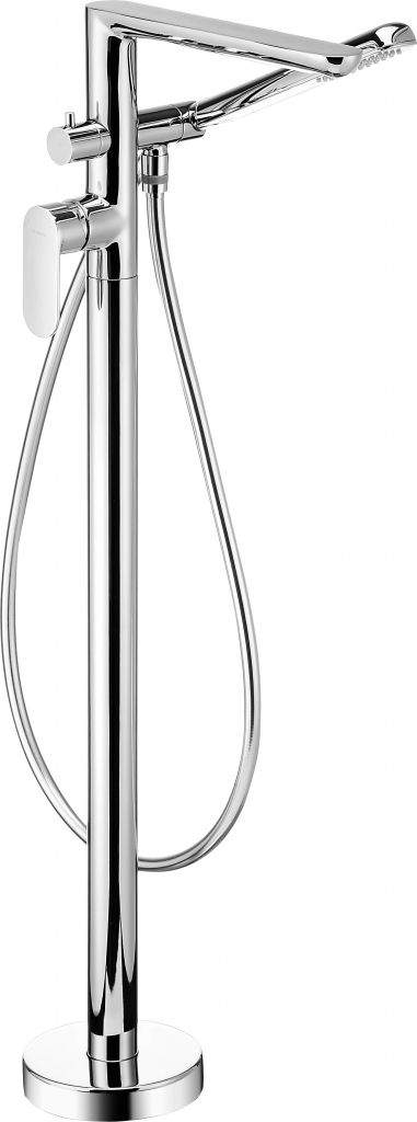 Deante Alpinia, volně stojící vanová baterie se sprchovou sadou, chromová, BGA_017M