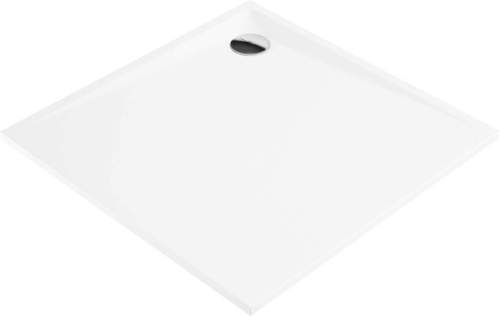 Deante Kerria Plus, čtvercová akrylátová vanička 80x80x3 cm, hloubka 1,5cm, technologie Solid, bílá, KTS_042B