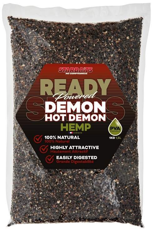 Starbaits Partikl Ready Seeds 1kg - Hot Demon Hemp