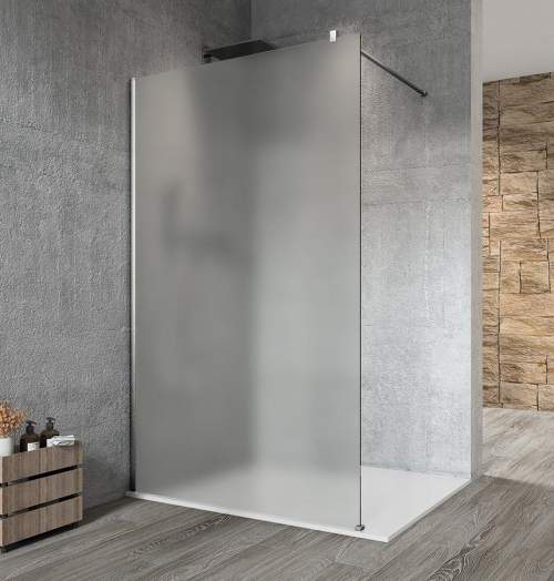 Gelco, VARIO CHROME jednodílná sprchová zástěna pro instalaci ke zdi, matné sklo, 1300 mm, GX1413GX1010