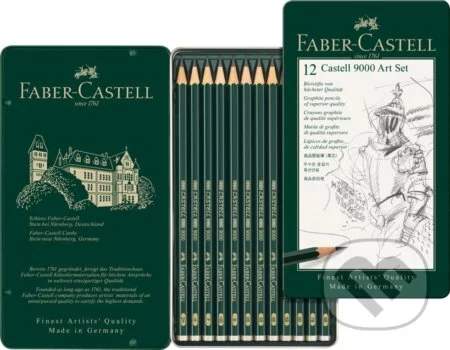 Grafitová tužka Faber-Castell Castell 9000 Art Set 12 ks, plechová krabička