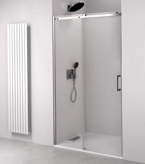 Polysan, THRON LINE ROUND sprchové dveře 1600 mm, kulaté pojezdy, čiré sklo, TL5016-5005