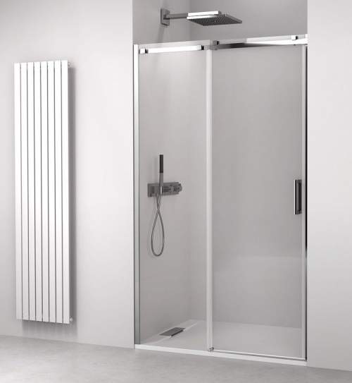 Polysan, THRON LINE SQUARE sprchové dveře 1400 mm, hranaté pojezdy, čiré sklo, TL5014-5002