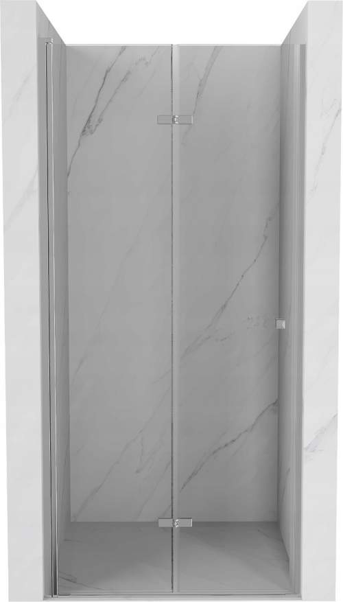 MEXEN Lima sprchové dveře zalamovací 80 cm, transparent, chrom se stěnovým profilem 856-080-000-01-00
