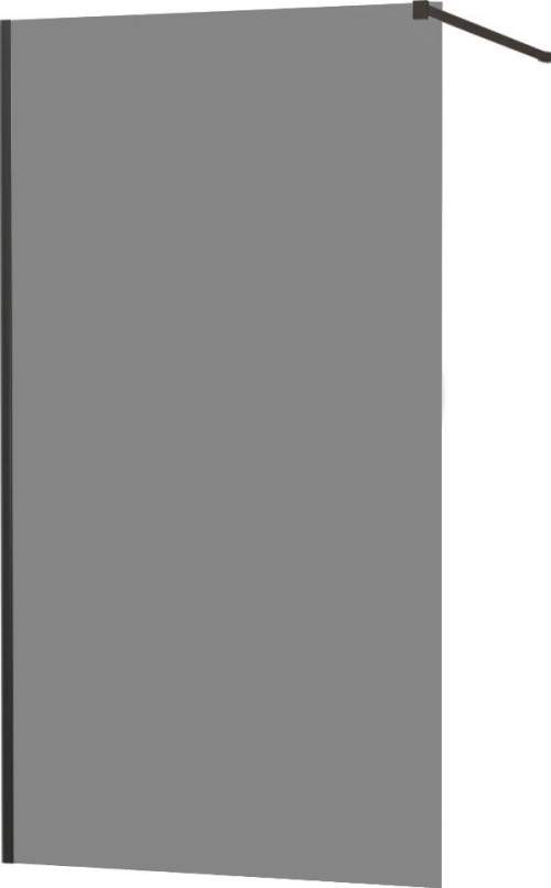 Mexen Kioto sprchová zástěna WALK-IN 8mm, 90x200 cm, sklo šedé-profil černý, 800-090-101-70-40