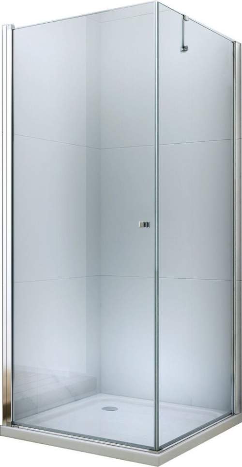 Mexen Pretoria sprchový kout 90 x 100 cm, průhledný, chrom + plochá sprchová vanička-852-090-100-01-00-4010