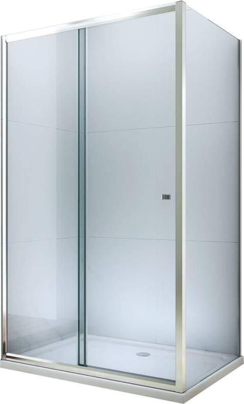 Mexen Apia posuvný sprchový kout 120 x 90 cm, 5mm sklo, chromový profil-čiré sklo + slim sprchová vanička 5cm, 840-120-090-01-00-4010