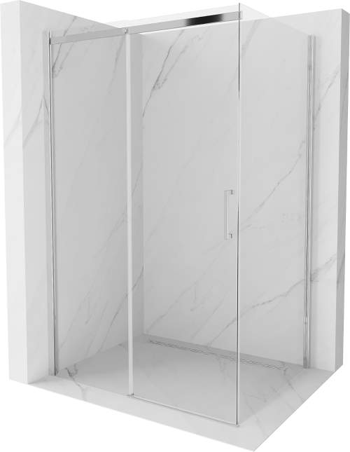 MEXEN/S OMEGA sprchový kout 100x80 cm, transparent, chrom 825-100-080-01-00