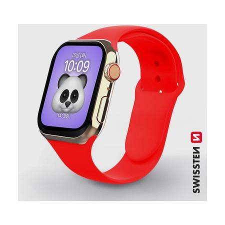 SWISSTEN silikonový řemínek pro Apple Watch 38-40 mm červený
