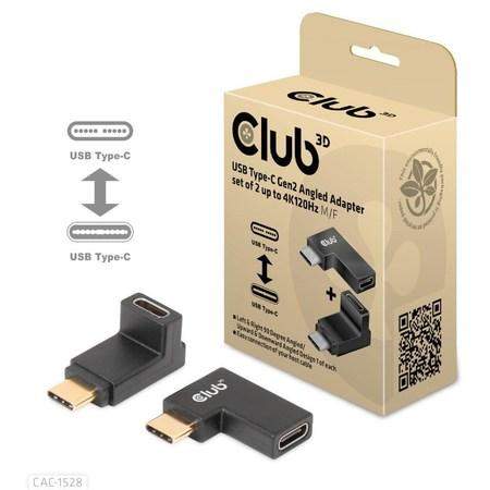 Club3D set adapterů USB-C Gen2, 4K@120Hz (M/F), 2ks CAC-1528