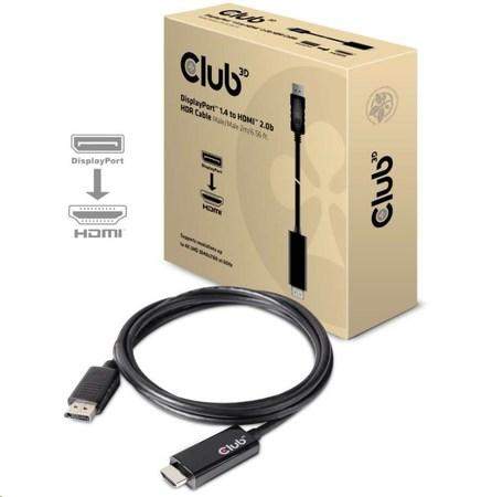 Club 3D Adaptér aktivní DisplayPort 1.4 na HDMI 2.0b (M/M) CAC-1082, 2m