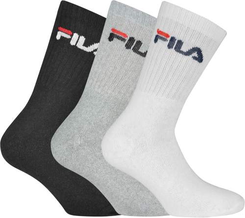 Ponožky Fila 3-Pack Sport Socks Black/ Grey/ White