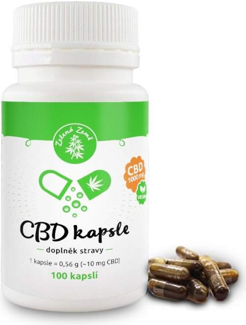 Zelená Země CBD kapsle 1000 mg 100 ks