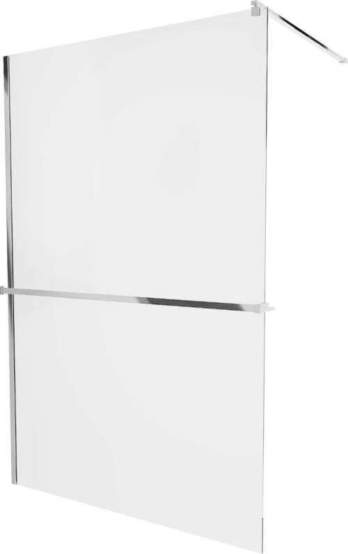 Mexen Kioto+, sprchová zástěna s poličkou a držákem na ručníky 100 x 200 cm, 8mm čiré sklo, chromový profil, 800-100-121-01-00