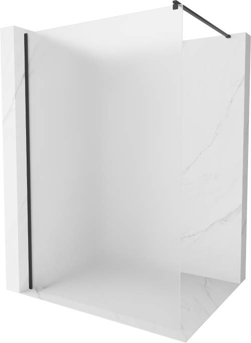 MEXEN/S KIOTO Sprchová zástěna WALK-IN 70x200 cm 8 mm, černá, matné sklo 800-070-101-70-30