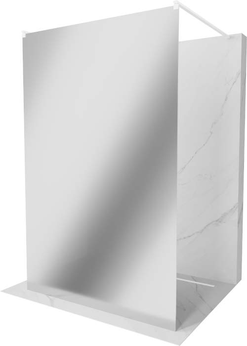 MEXEN/S KIOTO samostatně stojící sprchová zástěna 120 x 200 cm, zrcadlové 8 mm, bílá 800-120-002-20-50