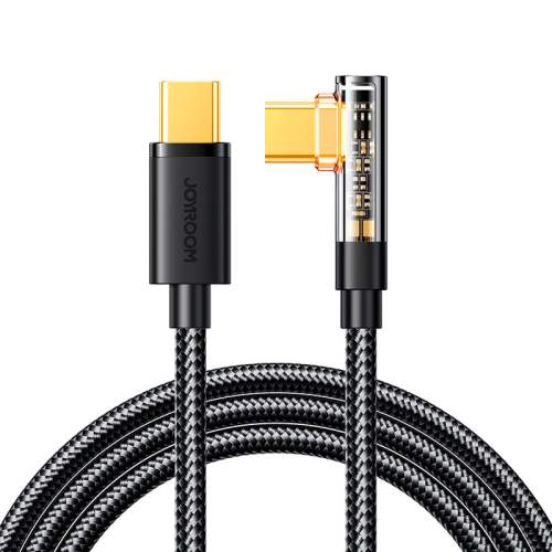 Joyroom USB C kabel šikmý - USB C pro rychlé nabíjení a přenos dat 100W 1,2 m černý (S-CC100A6)